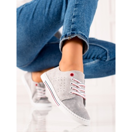 Filippo Klassiset nahkaiset tennarit harmaa 2