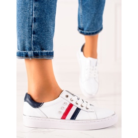 VINCEZA-nahasta valmistetut urheilulenkkarit valkoinen 2