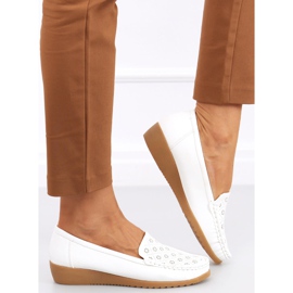 Cukki Valkoiset harjakattoiset housut naisille valkoinen 2