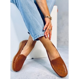 Naisten Cukki Camel harjakattoiset housut ruskea 2