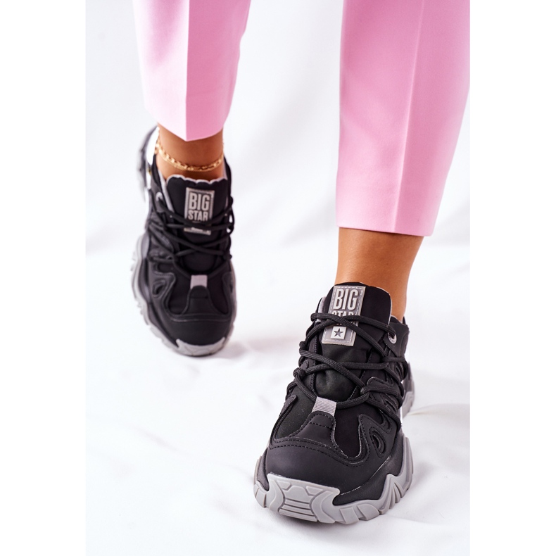 Naisten urheilukengät Memory Foam Big Star II274089 Musta 2
