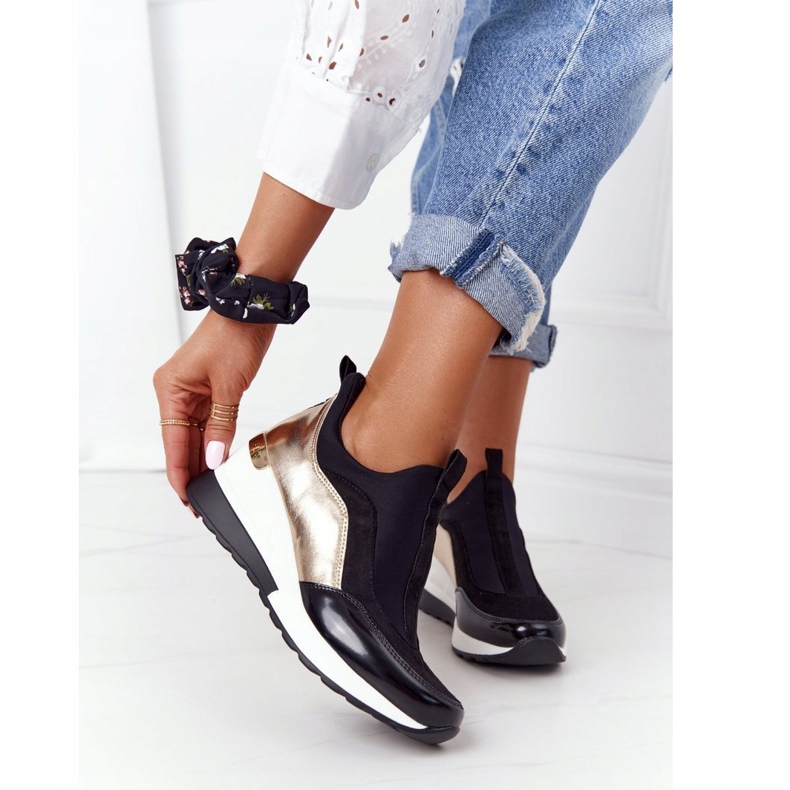 Evento-kiilakengät 21PB35-4000 musta kultainen 1