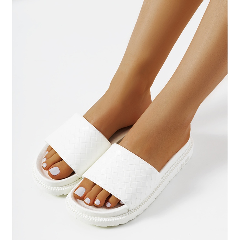 Valkoiset tossut Big Star HH274683 alustalla valkoinen 1