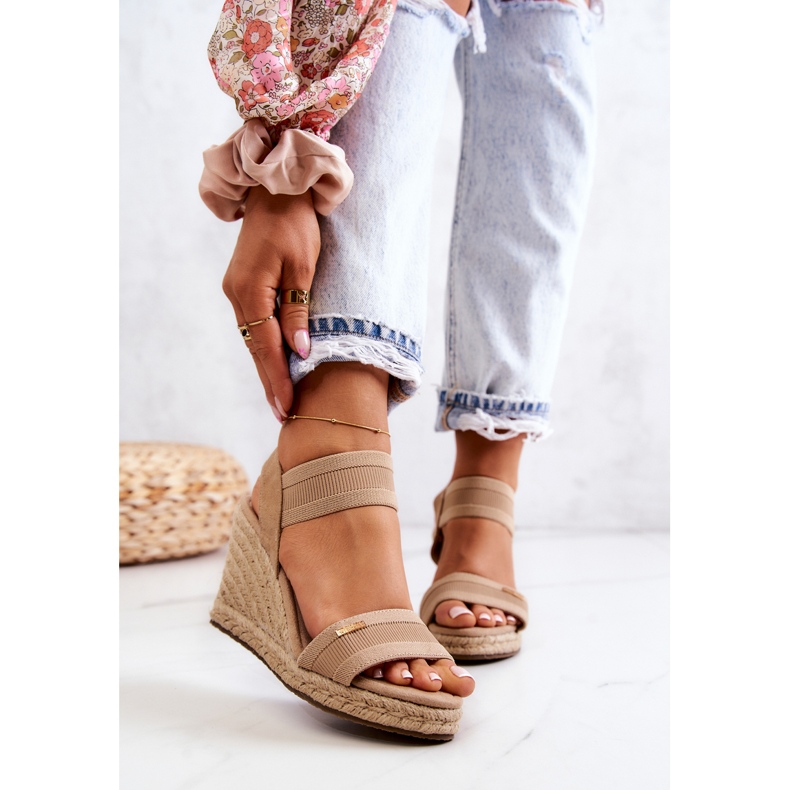 Naisten sandaalit Wedge Big Star JJ274978 beige 1
