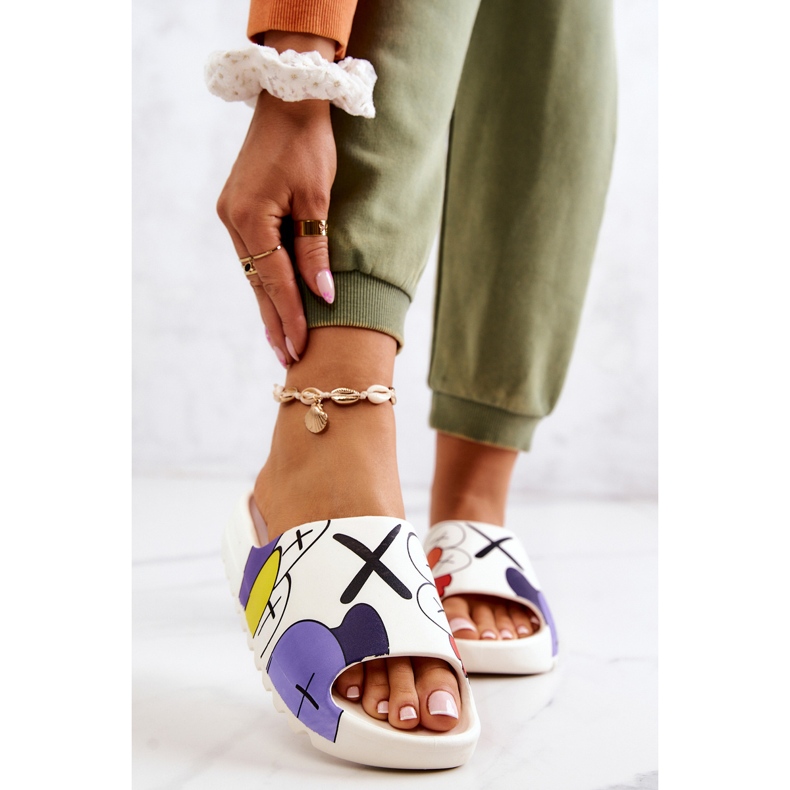 Kumitossut White Monsters Printillä valkoinen 1