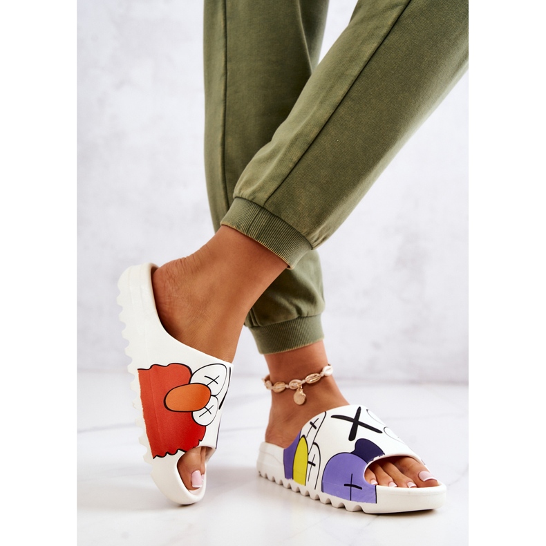 Kumitossut White Monsters Printillä valkoinen 2