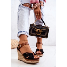 Naisten sandaalit Wedge Big Star JJ274937 mustalla 1