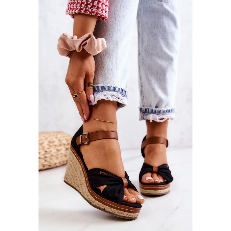 Naisten sandaalit Wedge Big Star JJ274937 mustalla 2