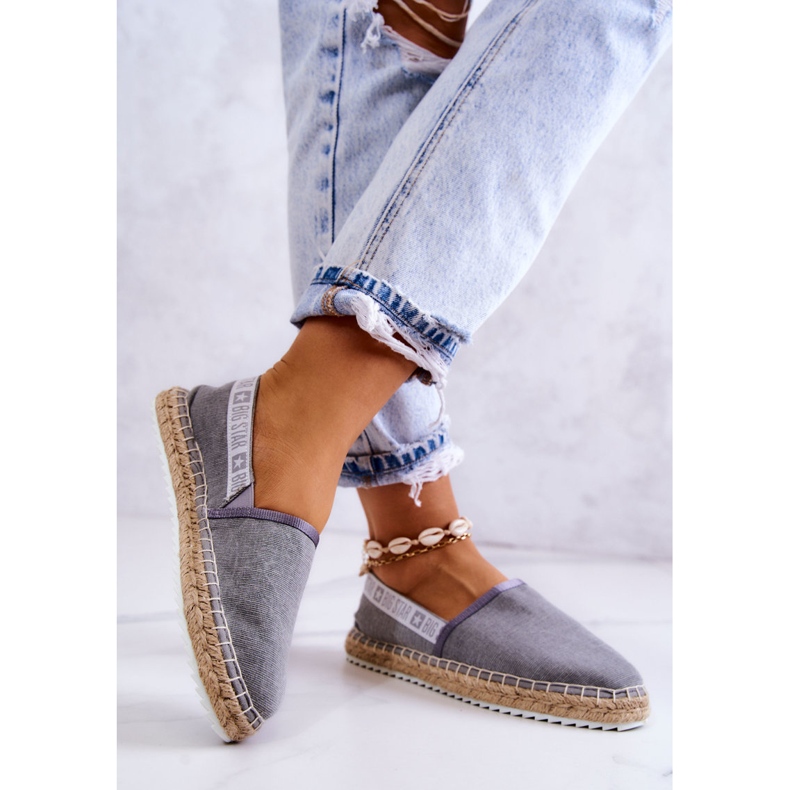 Slip-on espadrillit Big Star JJ274876 Harmaa 2