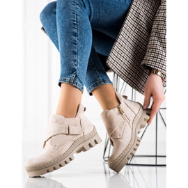 S. BARSKI S.BARSKI Velcro-saappaat beige 1