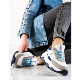 Naisten tennarit Big Star JJ274580 valkoinen sininen monivärinen 2