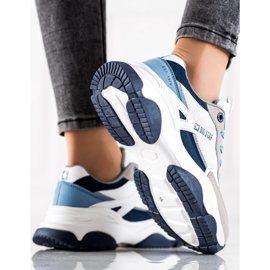 Naisten tennarit Big Star JJ274580 valkoinen sininen monivärinen 1