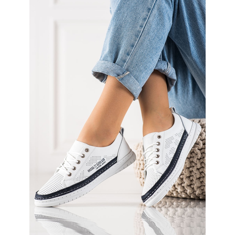 Evento Valkoiset nahkakengät valkoinen 1