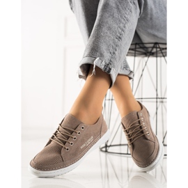 Evento Ruskeat nahkaiset tennarit 1