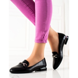 Loaferit Sergio Leonen tasakorkokengissä musta 2