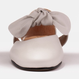 Marco Shoes Ballerinat, joissa rusetti nahasta valkoinen 1