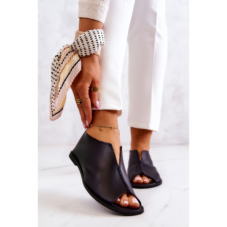 Vetoketjulliset nahkakengät Nicole 2718/001 Musta 1