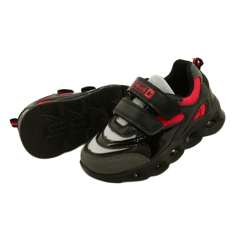 ADI Sports Shoes LED hehkuva tarranauha News 22DZ32-4836 Harmaa musta 4