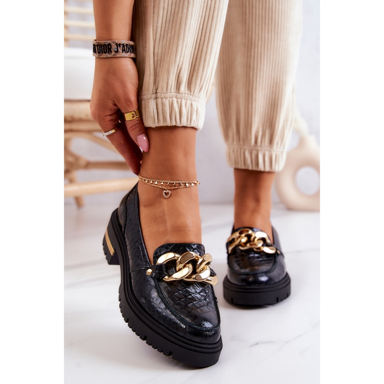 PA2 Naisten loaferit Nahkaiset housut Musta Mollie 2