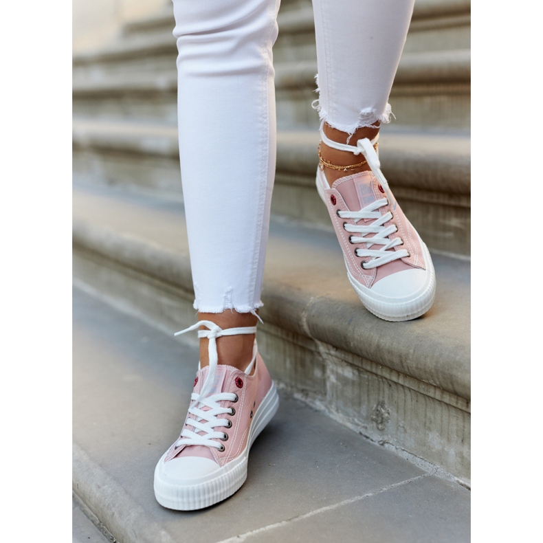 Naisten matalat tennarit Big Star JJ274385 Pinkki vaaleanpunainen 1