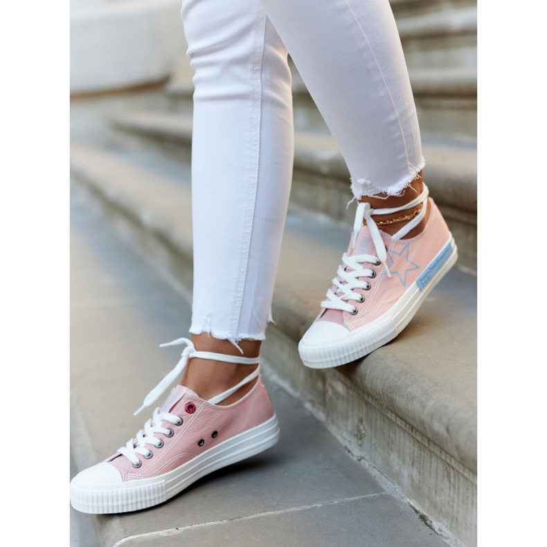 Naisten matalat tennarit Big Star JJ274385 Pinkki vaaleanpunainen 2