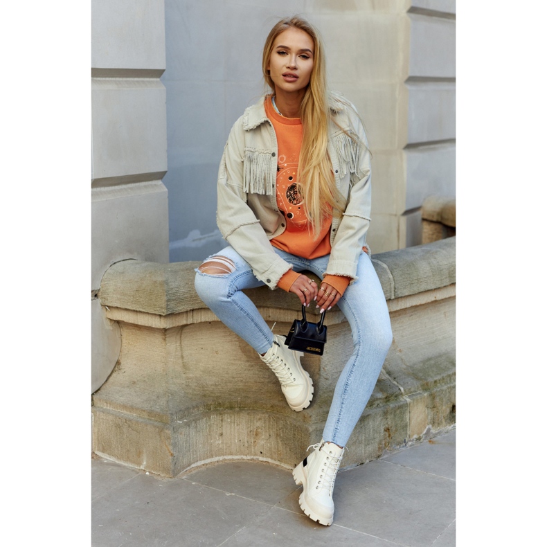 S.Barski Naisten tennarit, saappaat, vaalea beige Larina 1