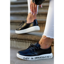 S.Barski Naisten nahkaiset tennarit, joissa on musta Carrey-koriste 1