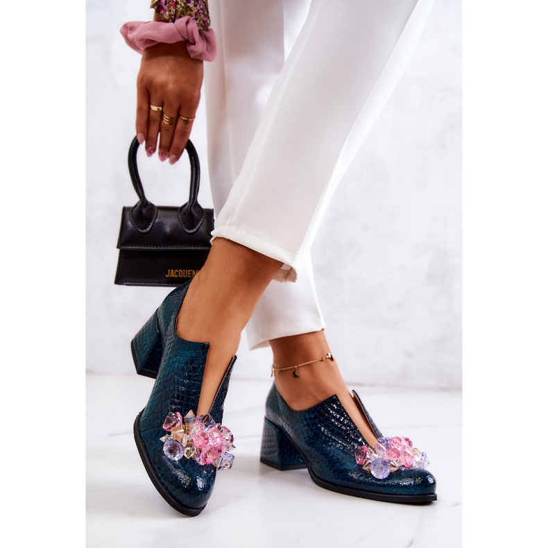 PA2 Nahkainen Brogues-krokotiilikuvio vihreällä Delaver-koristeella 2