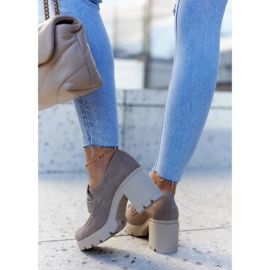 Lemar Tyylikkäät kengät pylväässä beige Harmell-koristeella 2