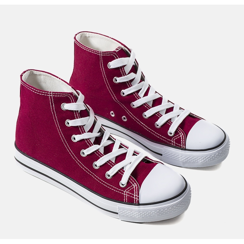 Bagwellin viininpunaiset nilkkakorkeat lenkkarit punainen 1