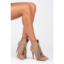 Comer Muodikkaat saappaat hapsuilla ruskea 2