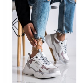 Naisten lenkkarit Big Star HH274255 beige valkoinen 3