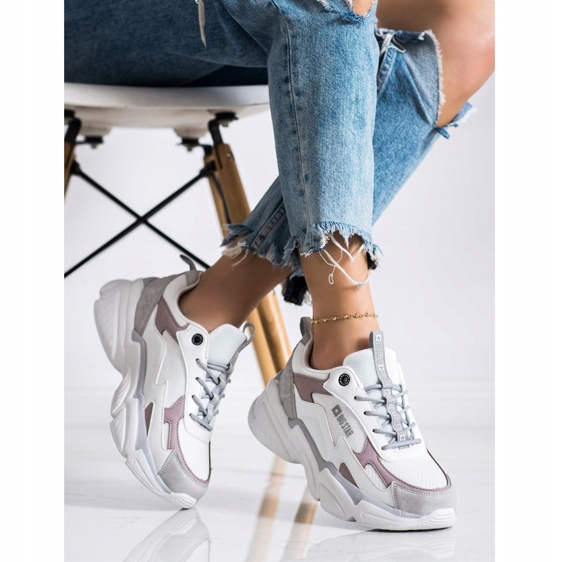 Naisten lenkkarit Big Star HH274255 beige valkoinen 2