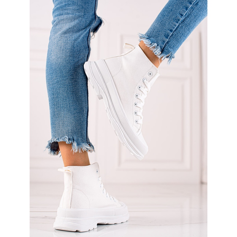 TRENDI Valkoiset korkeat tennarit valkoinen 1