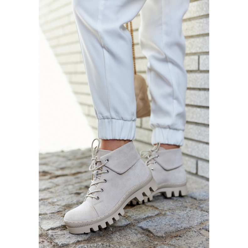 S.Barski Suede Boots Tied Vaaleanharmaa Dalles 1