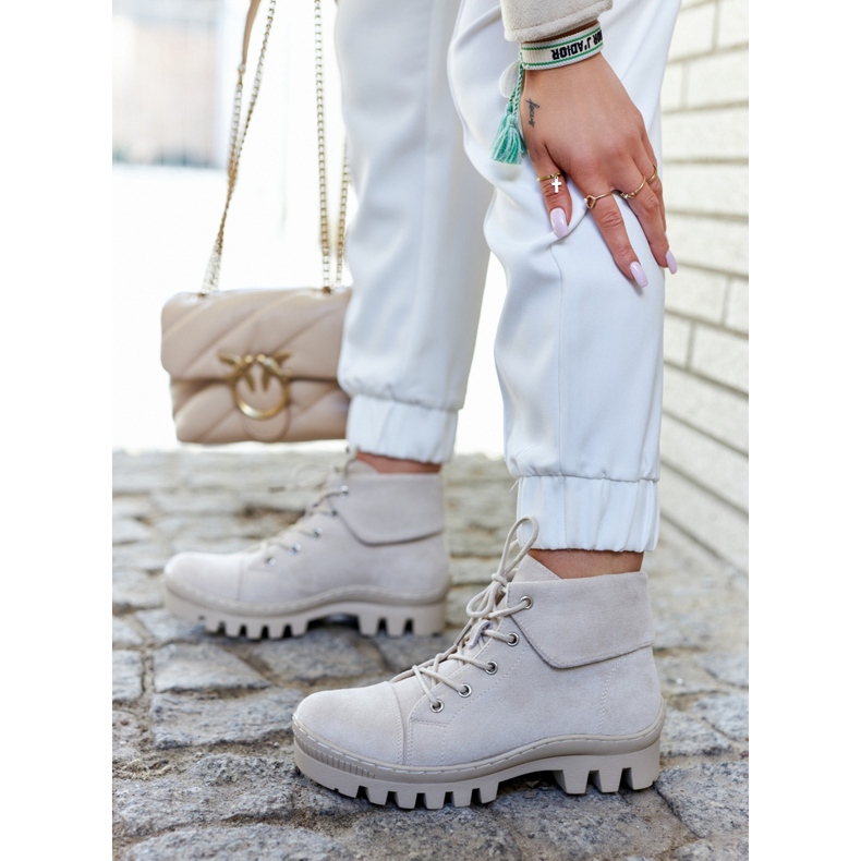 S.Barski Suede Boots Tied Vaaleanharmaa Dalles 2