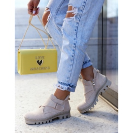 S.Barski Remgate mokkanahkasaappaat vetoketjulla vaalea beige 1