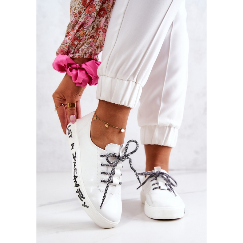 S.Barski Naisten nahkaiset tennarit alustalla White Marien valkoinen 1