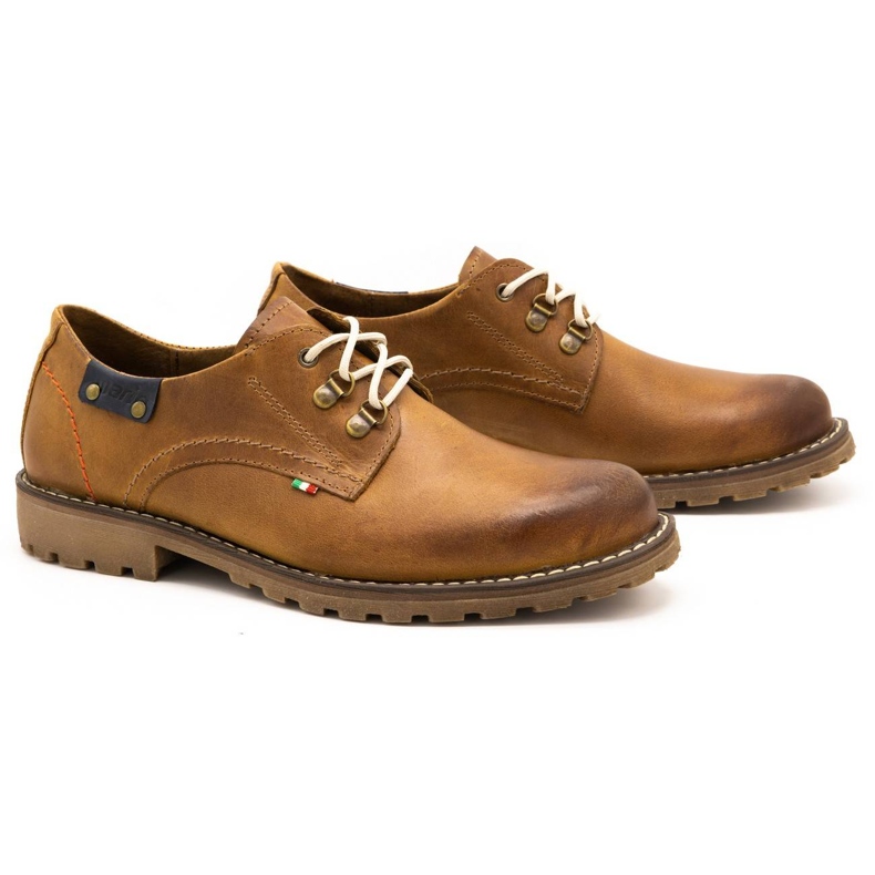 Olivier Miesten kengät 812MP punaiset nahkaiset nilkkurit ruskea oranssi 2