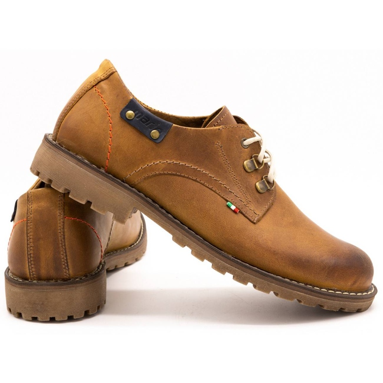 Olivier Miesten kengät 812MP punaiset nahkaiset nilkkurit ruskea oranssi 3