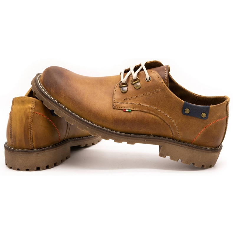 Olivier Miesten kengät 812MP punaiset nahkaiset nilkkurit ruskea oranssi 4