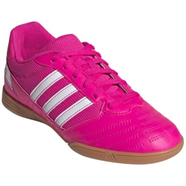 Adidas Super Sala Jr G55911 jalkapallokengät ruusut ja violetit 3