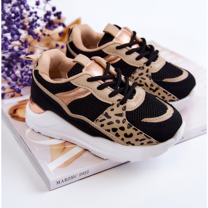 FR1 Lasten urheilukengät Tennarit Musta ja beige Kizzie 1