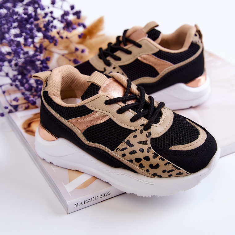 FR1 Lasten urheilukengät Tennarit Musta ja beige Kizzie 2