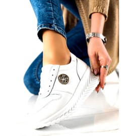 Naisten urheilukengät sidottu Filippo DP3547 / 22 WH Valkoinen hopea 2