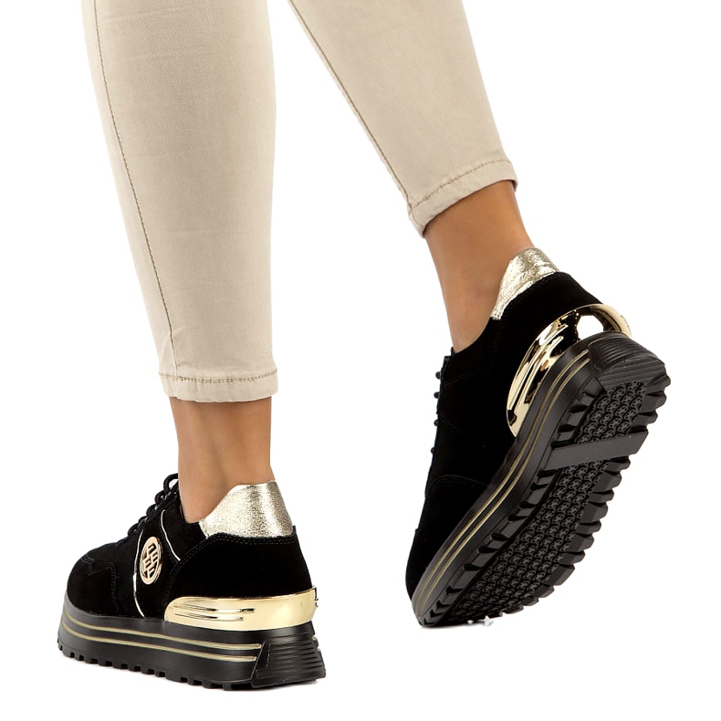 Nahkalenkkarit Filippo DP3538 / 22 BK GO musta 2