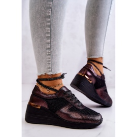 Nahkaiset Wedge-lenkkarit verkkokankaalla S.Barski Musta 2