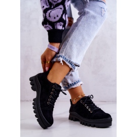 S.Barski Naisten mokkanahkakengät sidottu musta Mayson 2