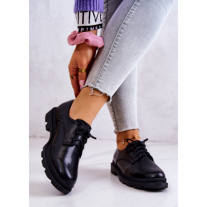 S.Barski Naisten klassiset Oxford-kengät, musta Colton 2