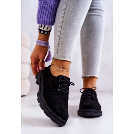 S.Barski Naisten Oxfords Suede Classic -kengät musta Colton 1